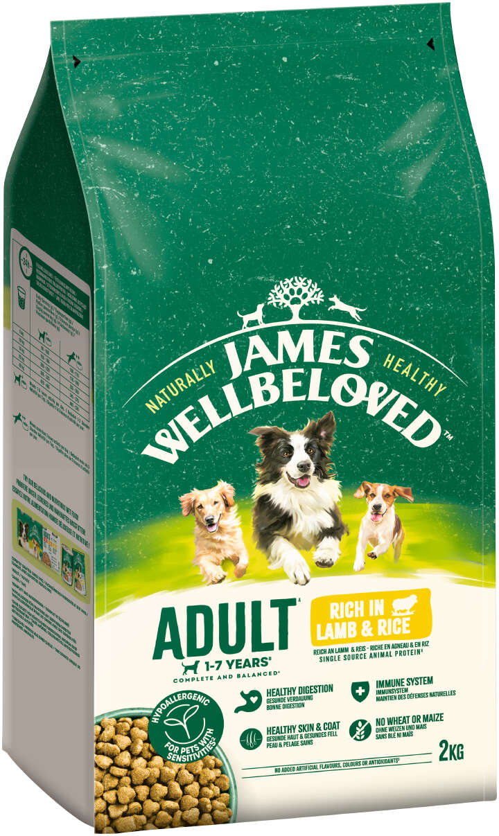 JAMES WELLBELOVED Hunde-Trockenfutter Lamm + Reis